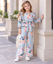 Load image into Gallery viewer, Frilled Floral Printed Top and Culotte Co-ord Set