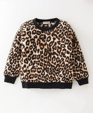 Load image into Gallery viewer, Polar Fleece Leopard Print Sweatshirt and Jogger Co-ord Set