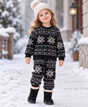 Load image into Gallery viewer, Polar Fleece Jacquard Sweatshirt and Jogger Co-ord Set