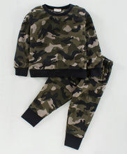 Load image into Gallery viewer, Camouflage Polar Fleece Sweatshirt Jogger Set