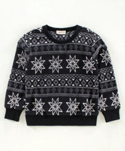 Load image into Gallery viewer, Jacquard Polar Fleece Sweatshirt Jogger Set - Black