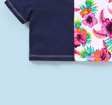 Load image into Gallery viewer, Floral Color Block Top Shorts Set