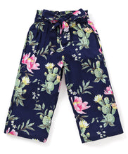 Load image into Gallery viewer, Frilled Sleeves Bow Top Belted Floral Plazzo Set