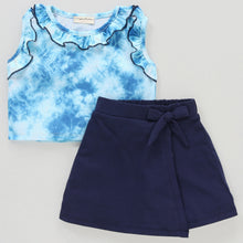 Load image into Gallery viewer, Tie and Dye Frilled Top Flapped Short Set
