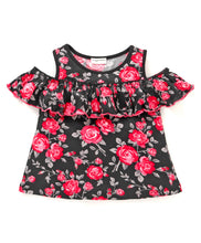 Load image into Gallery viewer, Floral Cold Shoulder Top Shorts Set