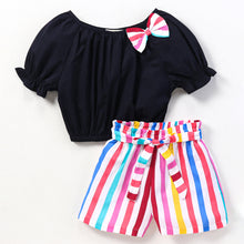 Load image into Gallery viewer, Off Shoulder Half Sleeves Top Belted Short Set