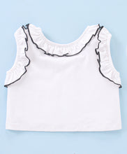 Load image into Gallery viewer, Frilled Top with Printed Flapped Short Set