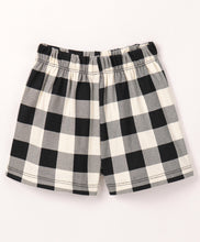 Load image into Gallery viewer, V shape Frill Bow Top Checkered Short Set