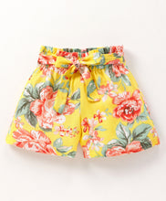 Load image into Gallery viewer, Floral Printed Straped Top Belted Short Set