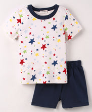 Load image into Gallery viewer, Stars Printed Tshirt Short Set