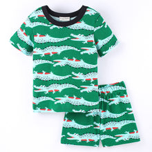 Load image into Gallery viewer, Alligator Printed Tshirt Short Set