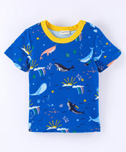 Load image into Gallery viewer, Whales Printed Tshirt Short Set