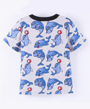 Load image into Gallery viewer, Dolphins Printed Tshirt Short Set
