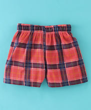 Load image into Gallery viewer, Solid Sleeves Frill Top Checkered Short Set