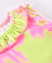 Load image into Gallery viewer, Tie Dye Frilled Top with Wrap Short Set
