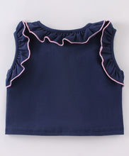 Load image into Gallery viewer, Solid Frilled Top with Wrap Short Set