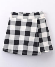 Load image into Gallery viewer, Solid Frilled Top Checkered Wrap Short Set