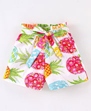 Load image into Gallery viewer, Solid Frilled Top Pineapple Wrap Short Set