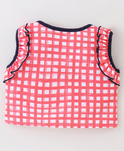 Load image into Gallery viewer, Checkered Frilled Top Plazzo Set