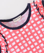 Load image into Gallery viewer, Checkered Frilled Top Plazzo Set