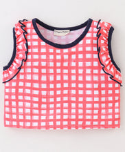 Load image into Gallery viewer, Checkered Frilled Top Plazzo Set