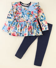 Load image into Gallery viewer, Floral Frilled Top Leggings Set
