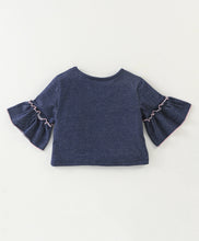 Load image into Gallery viewer, Solid Frilled Sleeves Top Plazzo Set