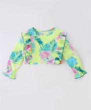 Load image into Gallery viewer, Floral Printed Frilled Top Plazzo Set