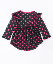 Load image into Gallery viewer, Hearts Frilled High Low Top Leggings Set