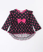 Load image into Gallery viewer, Hearts Frilled High Low Top Leggings Set