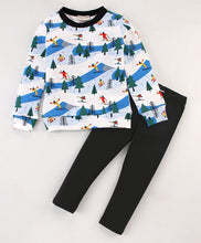 Load image into Gallery viewer, Skiing Printed Sweatshirt Jogger Set