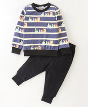 Load image into Gallery viewer, Stripes Printed Sweatshirt Jogger Set