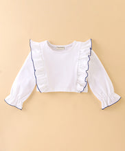 Load image into Gallery viewer, Solid Frilled Top and Floral Palazzo Set
