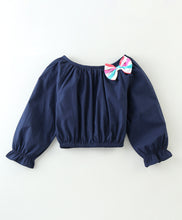 Load image into Gallery viewer, Solid Frilled Top and Striped Belted Palazzo Set