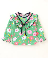 Load image into Gallery viewer, Floral Printed V Frilled Top Leggings Set