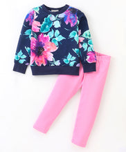 Load image into Gallery viewer, Floral Printed Sweatshirt Leggings Set