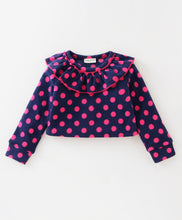 Load image into Gallery viewer, Polka Polar Fleece Frilled Top Skirt Set