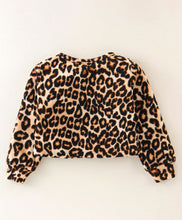 Load image into Gallery viewer, Animal Print Polar Fleece Frilled Top Skirt Set