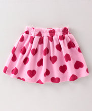Load image into Gallery viewer, Hearts Polar Fleece Frilled Top Skirt Set
