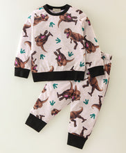 Load image into Gallery viewer, Dinosaur Printed Sweatshirt Jogger Set
