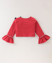 Load image into Gallery viewer, Solid Frilled Top Jacquard Palazzo Set