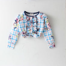 Load image into Gallery viewer, Floral Checkered Frill Top Jogger Set
