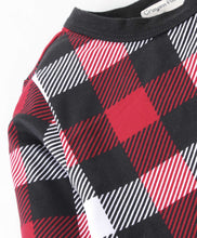 Load image into Gallery viewer, Checkered Printed Sweatshirt Jogger Set
