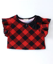 Load image into Gallery viewer, Checkered Printed Frilled Top Flapped Short Set
