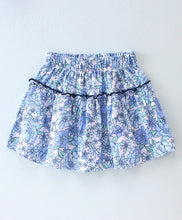 Load image into Gallery viewer, Solid Top with Floral Skirt Set