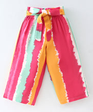 Load image into Gallery viewer, Solid Frilled Top Tie and Dye Palazzo Set