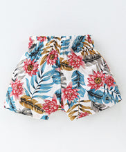 Load image into Gallery viewer, Solid Frilled Top Floral Belted Short Set