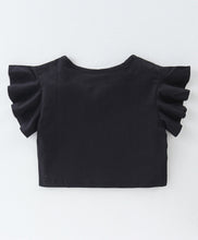 Load image into Gallery viewer, Solid Frilled Top Floral Belted Short Set
