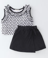 Load image into Gallery viewer, Polka Printed Frilled Top Flapped Short Set
