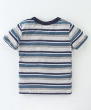 Load image into Gallery viewer, Striped Printed Tshirt Short Set